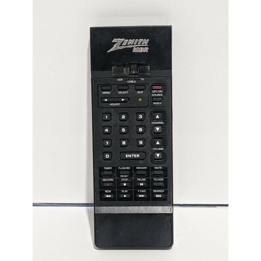 Zenith MBR Replacement TV Remote Control 343 ** IR Tested Working ** Vintage VTG